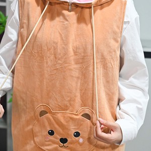 Gilet à capuche en velours personnalisable avec broderie pour femme et jeune fille, style streetwear, à porter au quotidien - Product Image 6