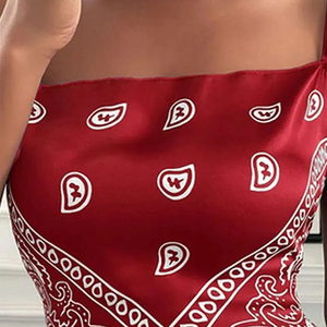 China Fabricante Mujeres <span class=keywords><strong>Crop</strong></span> Tops Halter Backless Bowknot Satén Chaleco Sexy Mujeres Verano <span class=keywords><strong>Pañuelo</strong></span> Tank Tops - Product Image 6