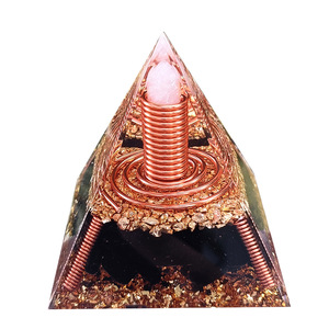 Pyramide de bobine Tesla en résine époxy, artisanat, 6cm 8cm 10cm, décoration intérieure, ornement de bureau, aménagement de aquarium, cadeau - Product Image 5