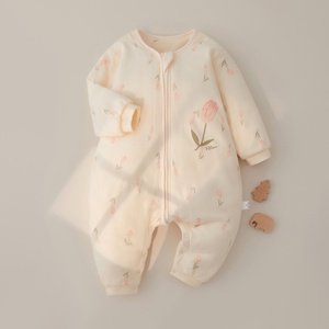 Saco de <span class=keywords><strong>dormir</strong></span> <span class=keywords><strong>para</strong></span> bebé, manta antipatadas acolchada de algodón grueso que absorbe la humedad, estilo otoño-invierno con cremallera separadora de piernas - Product Image 6