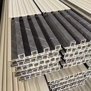 Panel Dinding PVC Modern Art Louver Dekoratif 3D untuk Interior, Panel Dinding Bambu untuk Latar Belakang TV, Panel Dinding WPC Motif Kayu Ramah Lingkungan - Product Image 3
