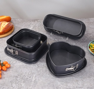 Không dính Cheesecake <span class=keywords><strong>Pan</strong></span> <span class=keywords><strong>springform</strong></span> bánh pan14 x 9 inch lớn hình chữ nhật Bánh <span class=keywords><strong>Pan</strong></span> với có thể tháo rời dưới màu đen bakeware - Product Image 5