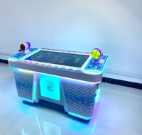 Máquina de Juego de Pesca Arcade de Mesa para 2 Jugadores, Operada con Monedas, con Luces LED para Niños, para Centros de Entretenimiento y Parques de Diversiones Comerciales