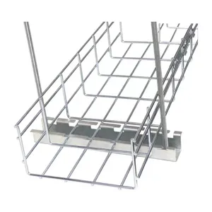 Higher quality Cable Management Systems galvanized iron wire mesh fence cable tray zinc coated metal cable basket tray