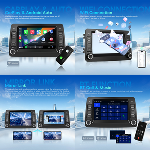 Radio de Coche Android de Doble DIN y 7 Pulgadas Podofo para <span class=keywords><strong>Fiat</strong></span> Panda 2002-2012, Carplay Inalámbrico, Android Auto, GPS, 4+64G, Servicios OEM - Product Image 2