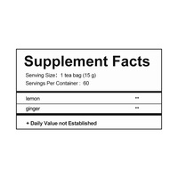 Té Herbal Orgánico de Limón y Jengibre OEM, Bolsitas de Té Premium para la Salud Digestiva y el Apoyo Inmunológico, Suministro a Granel en Caja