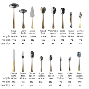 Set di posate in acciaio inossidabile da 84 pezzi, coltello, forchetta, cucchiaio, bacchette, confezione regalo, custodia in pelle, all'ingrosso, per l'estero - Product Image 6