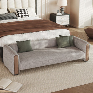 Poggiapiedi in Stile Vintage per Camera da Letto, Moderno e Minimalista; Piccolo Divano per Camera da Letto; Divano per Soggiorno - Product Image 1