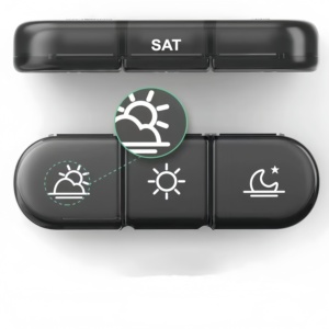 Organizador de Pastillas Diario, Estuche de Viaje Semanal para Pastillas AM/PM, Organizador de Medicamentos de Forma Oblonga, Contenedor de Pastillas para 7 Días - Product Image 6