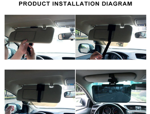 Pare-soleil de voiture, étanche, Standard, Anti-éblouissement, jour ou nuit, réglable - Product Image 5