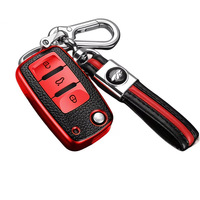 Funda de Lujo para Llaves VW, TPU Suave Premium, Protección Completa de 361 Grados, Resistente a Arañazos, con Anillo para Llaves, para Jetta, Beetle, Golf MK6