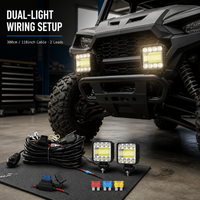 Kit de câblage pour barre LED avec relais, fusible et interrupteur pour camions, SUV, VTT, UTV, véhicules tout-terrain et bateaux