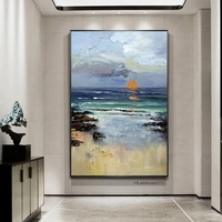 Décoration à la Main Abstraite Peinture À L'huile De Paysage sur Toile