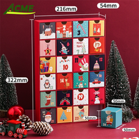 Calendrier de l'Avent personnalisé haut de gamme 2025 avec 24 compartiments cadeaux pour une utilisation festive