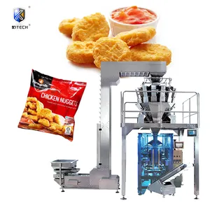 Çin tedarikçiler tam otomatik tartı tavuk nuggets paketleme makinesi