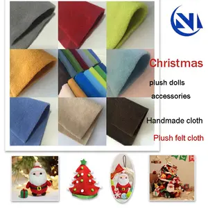 One-time Plush Felt DIY Christmas Stockings Christmas Hat Pile Terry Fleece Lint Handmade Snowflake Candy Ribbons