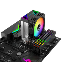 Ventilateur de Refroidissement CPU LOVINGCOOL RGB 90mm, Dissipateur d'Air 2 Caloducs 4 Broches PWM, pour Processeurs Intel LGA2011 1200 1700 115X et AM4