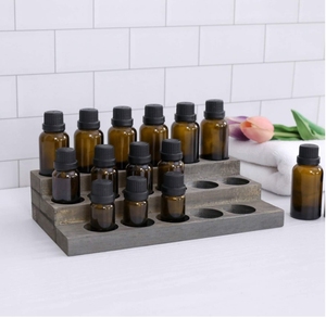 Ba-tier rắn gỗ tinh dầu tổ chức đứng chủ cho lưu trữ nhà và đồ chơi ăn Bộ đồ ăn đứng Loại cài đặt - Product Image 1