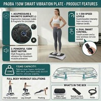 Ganzkörper-Vibrationsplatte: Extra Breite & Kostengünstige Vielseitige Plattform für Tägliches Training zu Hause, im Fitnessraum & im Büro
