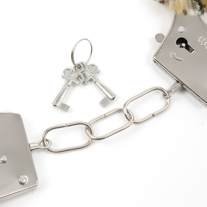 Soft Metal <strong>Fluffy</strong> Fuzzy BDSM Flirting Adult Game Tools Plush Handcuffs Ankle <strong>Cuffs</strong> - Product Image 6