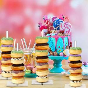 Torre de exhibición de acrílico transparente <span class=keywords><strong>para</strong></span> Donuts, soporte de <span class=keywords><strong>10</strong></span> pulgadas, fondo cuadrado - Product Image 3