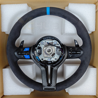 Volant sport en cuir avec garniture en carbone sec pour BMW F01 F10 F11 F13 X5 F15 X6 F16 F20 F22 F30 F32 M3 F80 M4 F82 F90