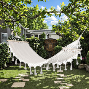 Modern eğlence hamak salıncak sandalye püsküller ile sağlam ve dayanıklı pamuk halatlar kamp hamak - Product Image 4