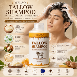 Champú de Sebo de Animales Alimentados con Pasto para Control del Frizz y Alisado del Cabello, Champú y Acondicionador Voluminizador para Cabello Fino y Delgado que lo Deja Más Denso y Abundante - Product Image 1