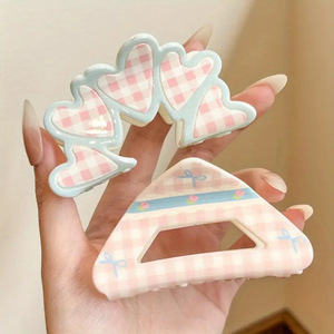 Women's Hair Accessories Sweet Cream <b>Bow</b> Tie Crushed Flower Acrylic Print Claw <b>Clips</b> Hair Claw <b>Clips</b> for Woman - Product Image 3