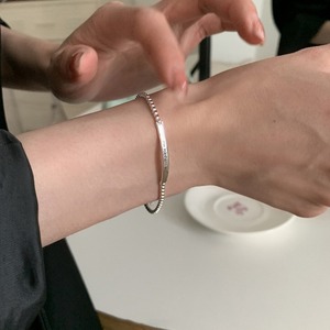Heavy Industry Korean Edition Pure Silver Long Brand Box Cadena Pulsera Simple Neutral High Silver Pulsera Diseñador <span class=keywords><strong>de</strong></span> joyas - Product Image 6