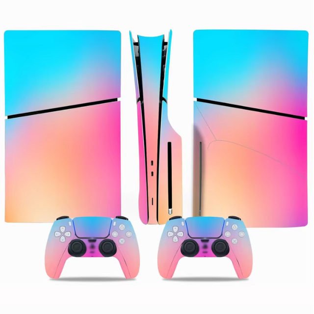 Colorful Protection Film Skin Sticker Decal Cover for PS5 Slim Disc Edition Console Vinyl Skin Sticker