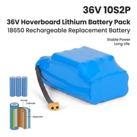 Baterai Lithium Isi Ulang Kapasitas Tinggi 36V 4.4ah 6ah 10ah Universal untuk Hoverboard 2 Roda/Skuter Keseimbangan, Baterai Cadangan