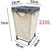 Panier à linge à roulettes, grand panier de rangement pour vêtements sales en tissu Oxford, doublure amovible, poignée en cuir, pliable