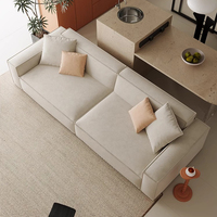 Canapé modulaire en tissu lin, design tendance, couleur personnalisable, canapé de salon, canapé cube
