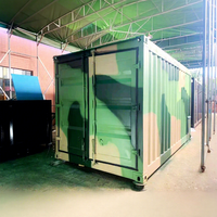 Conteneur de maison modulaire en acier à panneaux sandwich anti-explosion de camouflage européen personnalisé de 20 pieds, atelier industriel, bureau