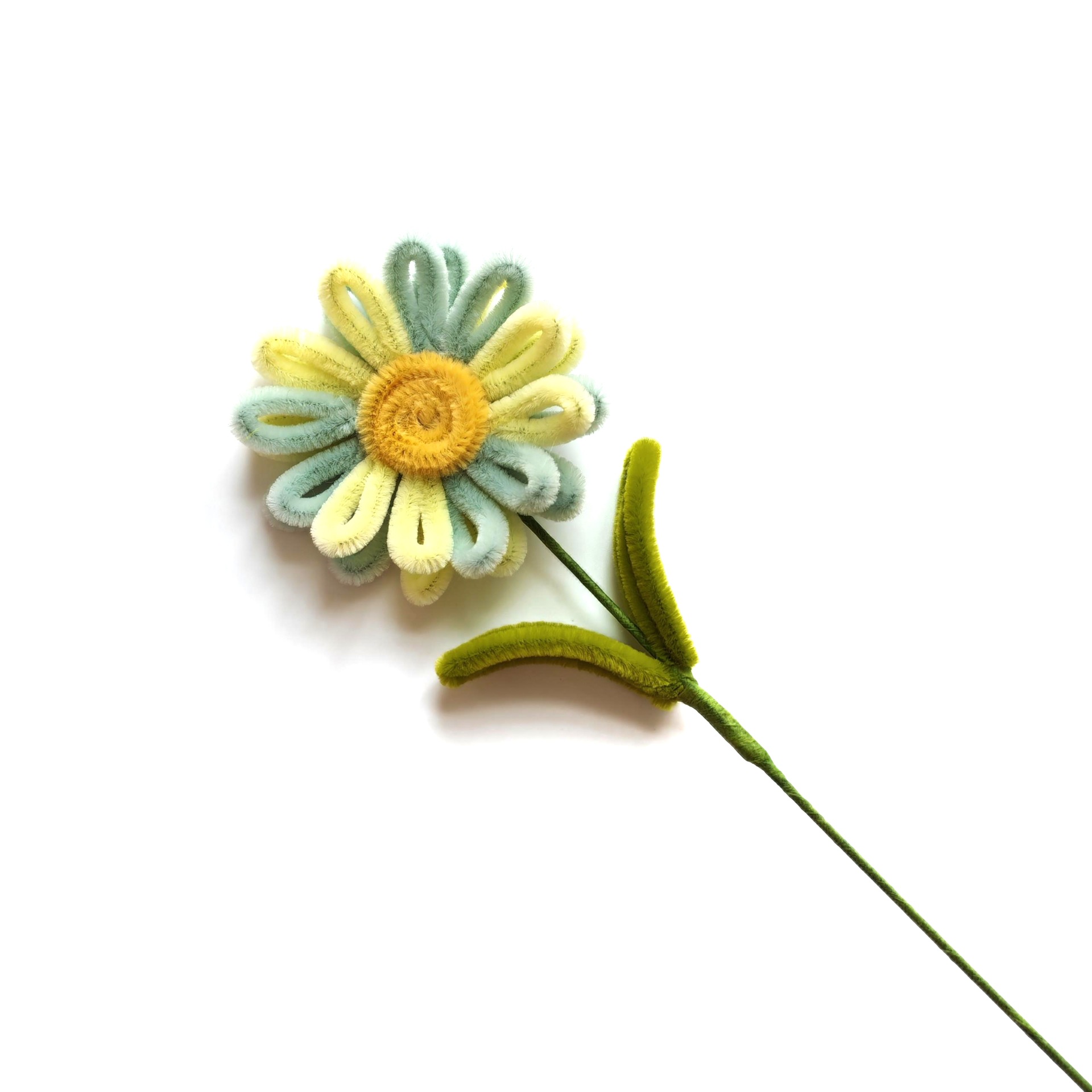 Finished sunflower [specific light yellow & banana green]
