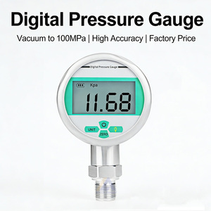 Manomètre numérique intelligent 0,1-100 MPa, manomètre et vacuomètre en acier inoxydable, cadran de 60/80 mm, haute précision, vacuomètre numérique - Product Image 1