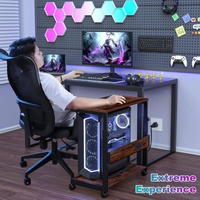 Support de tour de PC ergonomique réglable en hauteur chariot support de CPU mobile roulant avec roues support de tour d'ordinateur peu encombrant