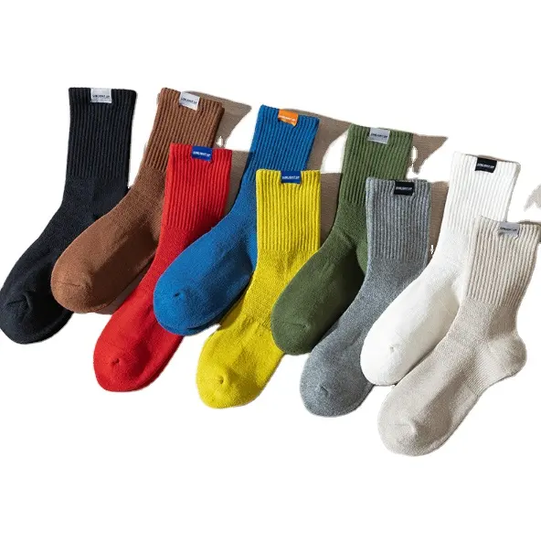 Autumn and winter breathable sports towel bottom mid-calf letter cloth label basketball men's long socks