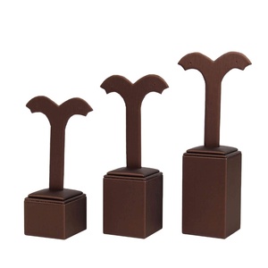 Café <span class=keywords><strong>personnalisé</strong></span> Pu Cuir <span class=keywords><strong>Boucle</strong></span> <span class=keywords><strong>D</strong></span>'<span class=keywords><strong>oreille</strong></span> Bijoux Présentoir - Product Image 1