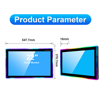 Vente en gros Offre Spéciale 22 pouces 2k lumière LED capacitive matériau en verre panneau bordure écran de jeu incurvé moniteurs Lcd