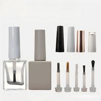 Flacon vide de vernis à ongles en gel de 12 ml, flacon en verre avec logo personnalisé imprimé pour l'emballage de la manucure