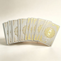 Cartes de tarot personnalisées en gros, jeu de cartes oriflammées soleil et lune, cartes d'oracle de divination, personnalisables, directement de l'usine OEM