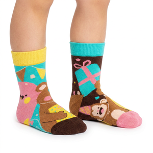 Calcetines Infantiles con Diseños Divertidos y Asimétricos, Estampados de Animales de Dibujos Animados, Calcetines Casuales para Niños y Niñas - Product Image 6