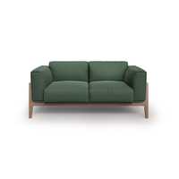 Canapé de direction haut de gamme avec ressorts hélicoïdaux, revêtement en tissu et cuir PU pour bureau de direction et réception