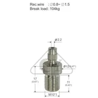 Pince à câble réglable à filetage externe M10 pour suspension de câbles, marque Changyi, modèle 1018134, Chine