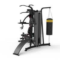 Station de musculation trois personnes avec machine de tirage vertical, équipement de gym DY-8001, entraînement multifonctionnel, fitness à domicile, unisexe, FENGXING