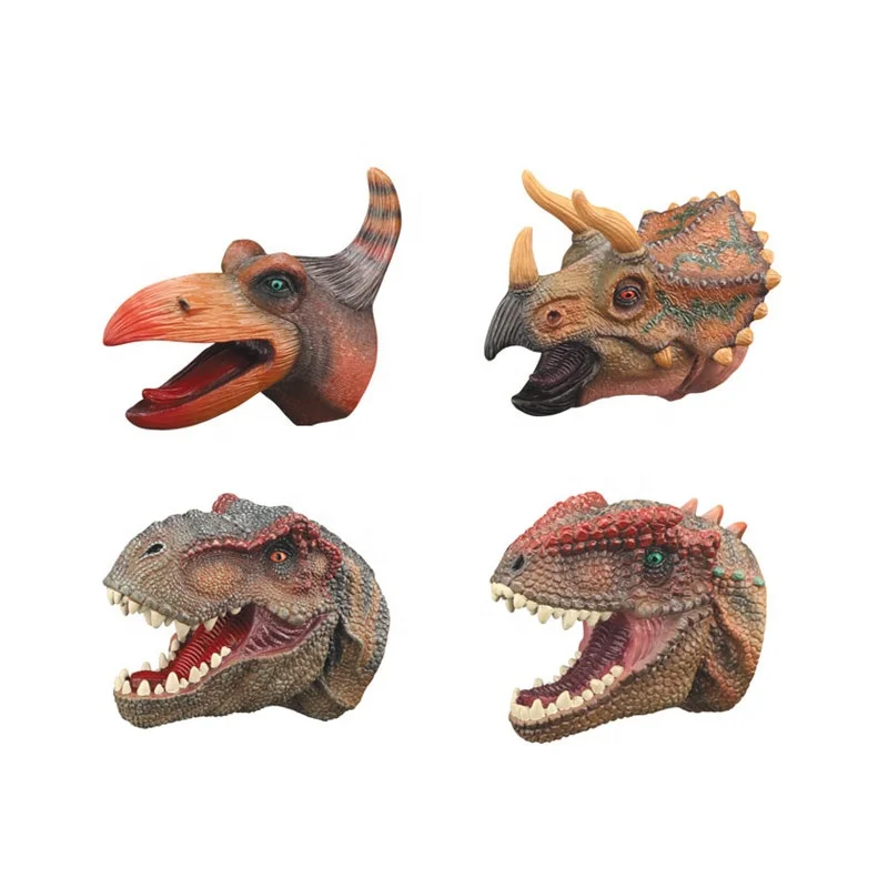 Детская игрушка-динозавр на руку, Реалистичная латексная голова динозавра, резиновые игрушки, набор для дошкольного образования, несколько стилей, динозавр