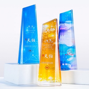 Trophée en verre en forme d'étoile d'oiseau, cristal de sublimation, de Chine, pour la récompense des gagnants, Torch Mountain Shield, personnalisé - Product Image 1