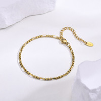 Collier et bracelet en acier inoxydable plaqué or 18 carats, étanche, avec chaîne à mailles carrées, bijoux pour femmes